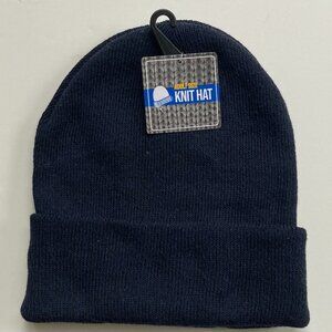 Navy Blue Knit Stocking Hat - Adult Size